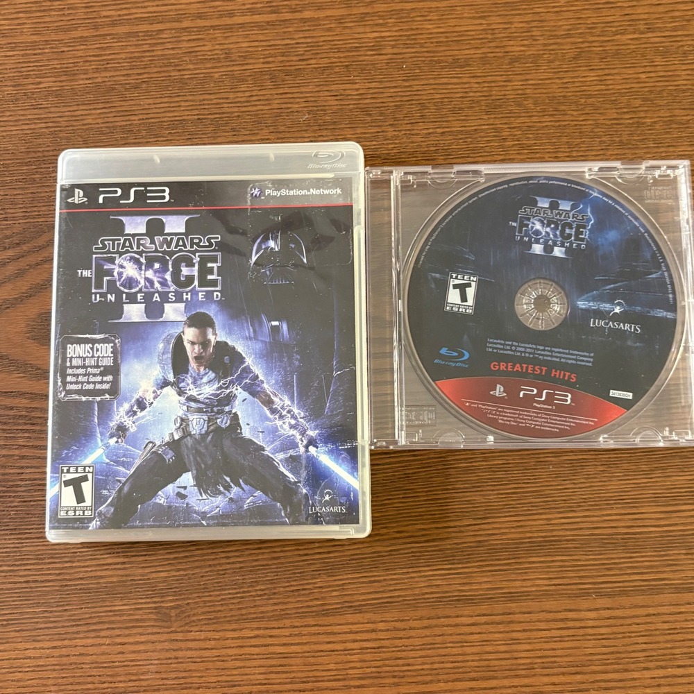 Star Wars The Force Unleashed II PS3 Lot of‎ 2 Games Greatest Hits and Standard